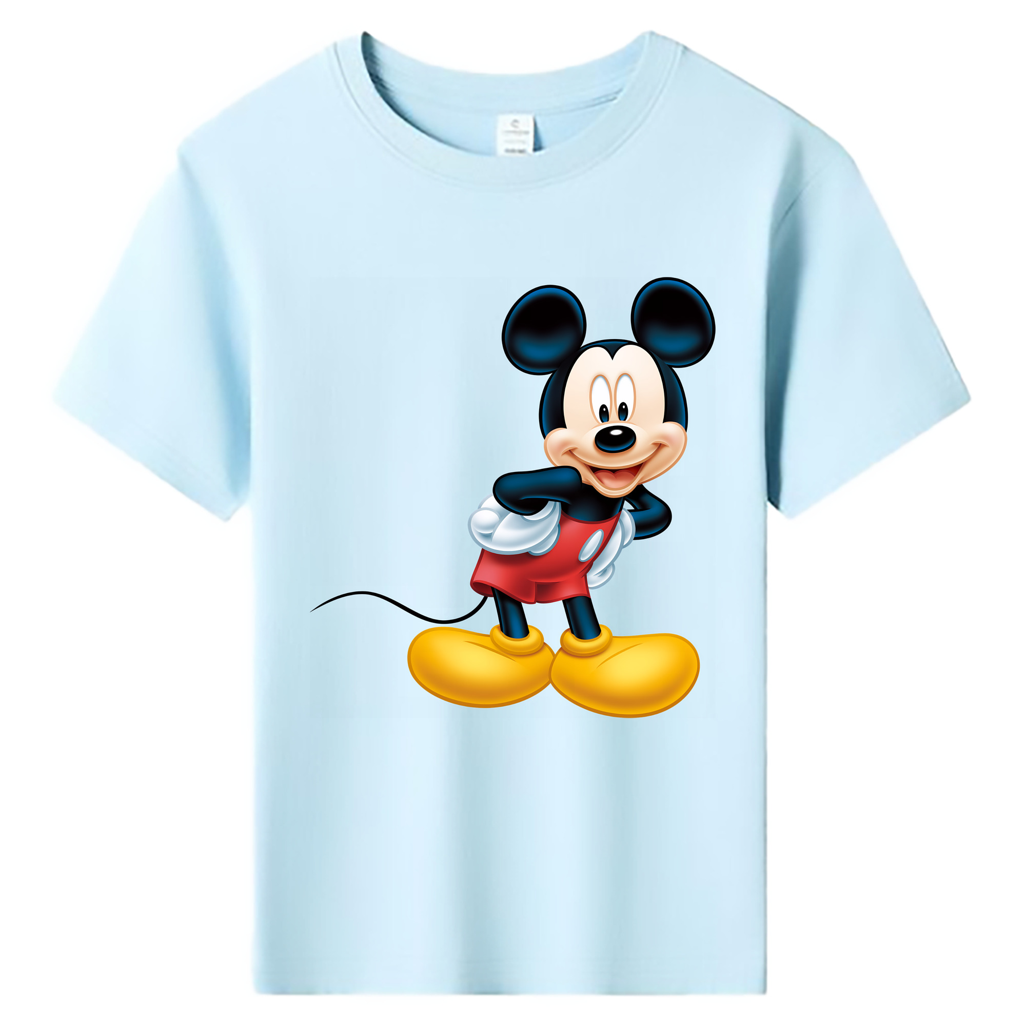 （画像用） ミッキーマウス Mickey Mouse 綿100％キッズTシャツ（フロントプリント）